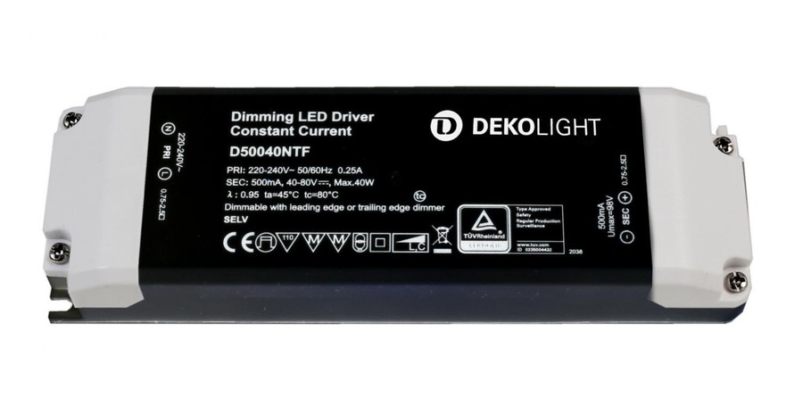 Stabilizovaný proud - IMPR 862206 Deko-Light napájení (CC, DC) stmívatelné - BASIC, DIM, CC, D50040NT/40W - foto 1