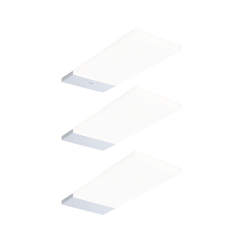 Přisazená - P 92122 LED podskříňkové svítidlo Bredo s čidlem 3ks sada 4000K 3x2,5W 80x190mm 230/12V stříbrná - PAULMANN - foto 1