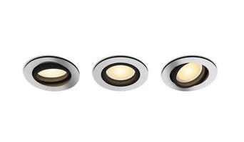Kruhová - PH 8720169319813 Hue WA Milliskin zápustné LED svítidlo 3xGU10 4,2W 400lm 2200-6500K 9cm kulaté IP20, hliník - PHILIPS