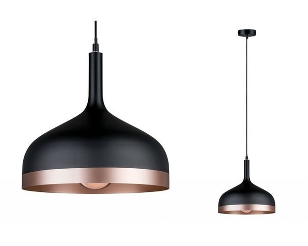 Kónická - P 79629 Závěsné svítidlo Neordic Embla černá / měď - PAULMANN - foto 1