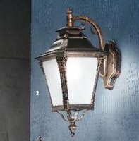 Nástěnná - OR AL 11-1138/1 DOL AKCE - Venkovní nástěnné svítidlo 1x60W E27, patina, 29x23x47cm - ORION