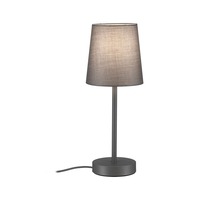Stolní lampy dekorační - P 80104 Stolní lampa Stellan II E27 max. 20W šedá kov/látka - PAULMANN