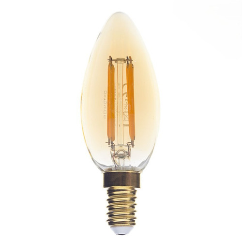 E14 - LED svíčka žárovka E14 C35 Zlaté sklo - foto 1