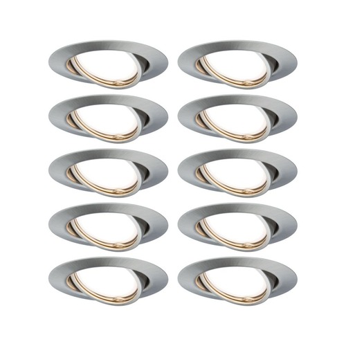 Kruhová - P 93399 Vestavné svítidlo LED Base kruhové max. 10x10W GU10 kov kartáčovaný - PAULMANN - foto 1