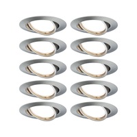 Kruhová - P 93399 Vestavné svítidlo LED Base kruhové max. 10x10W GU10 kov kartáčovaný - PAULMANN