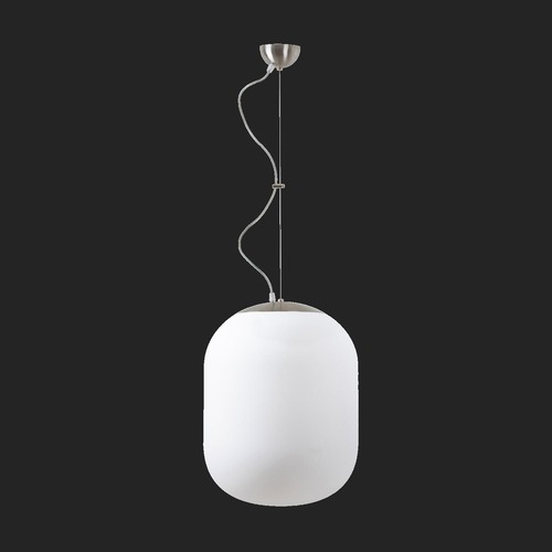 Nouzové osvětlení - OS TAN67348 TANIA L2 závěsné skleněné svítidlo nerez broušená / bílá IP40 3000 K 41W LED nouzové kombinované 3 h (původní kód OS 67348) - OSMONT - foto 1