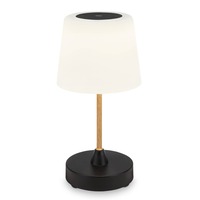 Na stůl - BRILO 7445-015 LED bateriové stolní svítidlo pr.12,5 cm, LED modul, 3W, 350 lm, černá - BRILO