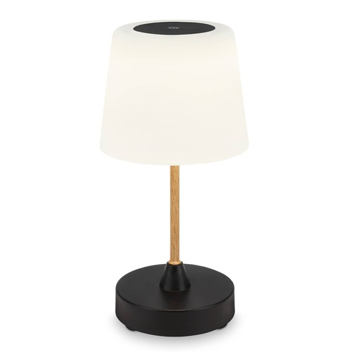 Na stůl - BRILO 7445015 LED bateriové stolní svítidlo pr.12,5 cm, LED modul, 3W, 350 lm, černá (starý kód: BRILO 7445-015) - BRILO - foto 1