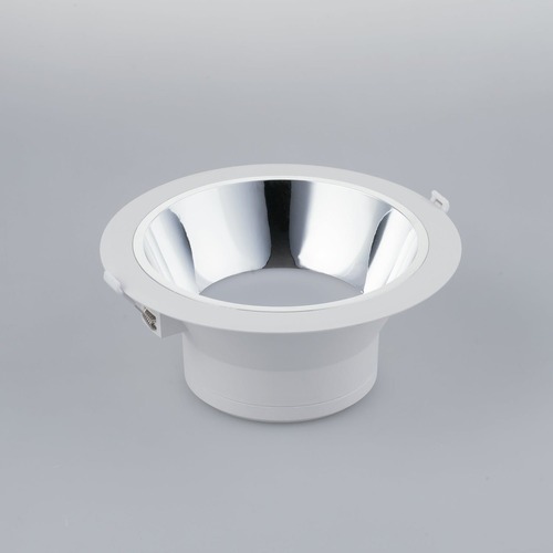 Kruhová - FAN INC-MACK-25C Zápustné svítidlo LED Mack, bílé/chrom, polykarbonát, 25 W, 3050 lm, 3000 K, 23 x 23 x 10,2 cm - FANEUROPE - foto 1