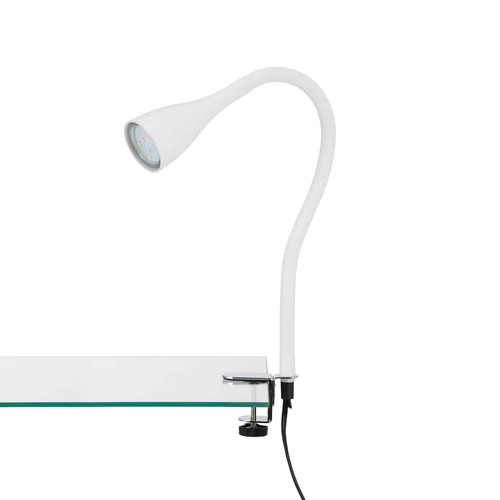 Stolní lampy s klipem - BRI 2762-016P Flexibilní svítidlo se svorkou 60 cm 1xGU10 3W 250lm bílé - BRILONER - foto 1