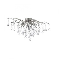 Dekorativní - PN 8090-55 ICICLE LED Závěsná lampa lustr , stříbrná, skleněné přívěsky, pěkná hra světla - PAUL NEUHAUS