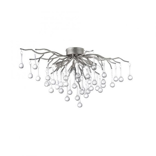 Dekorativní - PN 8090-55 ICICLE LED Závěsná lampa lustr , stříbrná, skleněné přívěsky, pěkná hra světla - PAUL NEUHAUS - foto 1
