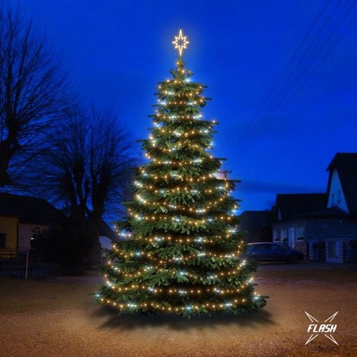 SADY na stromy - DLED TFS201W LED světelná sada na stromy vysoké 6-8m, teplá bílá s Flash - foto 1