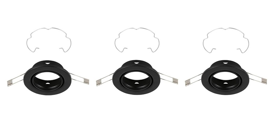 Kruhová - BRI 7110-035 3ks sada LED vestavné svítidlo, pr. 8,6 cm, černá - BRILONER - foto 1