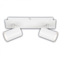 Bodová - BRILO 2840026 Isil A LED stropní bodové svítidlo, třída A, 2-ramenné, 50.000h, nastavitelné, bílé - BRILO