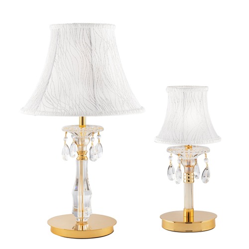 Stolní lampy dekorační - FAN I-MONET/L Stolní lampa Lumetto Monet, zlatá, 1 x E14, 18 x 38 cm - FANEUROPE - foto 1