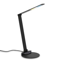 Stolní lampy pracovní - BRILO 7414-015 CCT-LED stolní lampa na psací stůl, 83 cm, 12 W, 680 lm, černá - BRILO