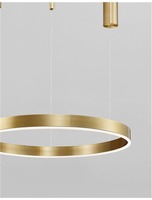 Kruhová - NV 9190640 Závěsné svítidlo MOTIF zlatý mosazný hliník a akryl LED 40W 230V 3000K IP20 stmívatelné - NOVA LUCE