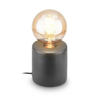 Stolní lampy dekorační - BRILO 7658015 Tubo stolní lampička - s vypínačem, E27 patice, max. 10W, antracit - BRILO