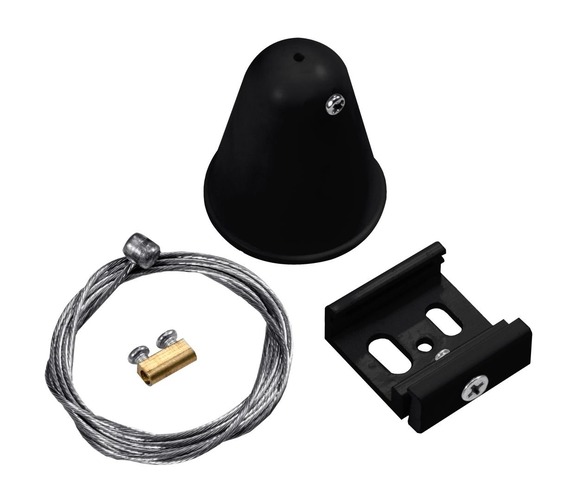 Lišty a příslušenství NORDIC - CEN ACBNRNE-KIT Závěs pro 3 fázovou lištu TRACK Černý KIT - CENTURY - foto 1