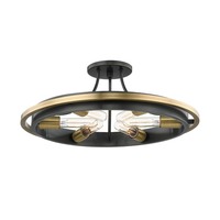 Dekorativní - HVLG 2721-AOB-CE Stropní svítidlo CHAMBERS ocel starobronz E27 6x40W - HUDSON VALLEY