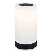 Na stůl - BRILO 7448-015 LED bateriové stolní svítidlo pr.12,5 cm, LED modul, 3W, 350 lm, černá - BRILO