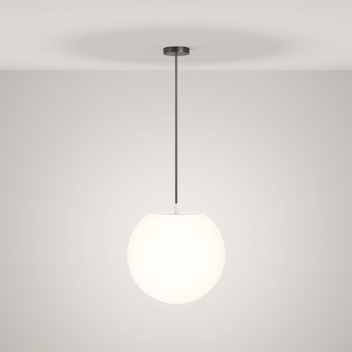 Dekorační - M O594PL-01B Závěsné svítidlo Erda E27 30W opálový plast černá IP54  - MAYTONI - foto 1