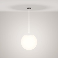 Dekorační - M O594PL-01B Závěsné svítidlo Erda E27 30W opálový plast černá IP54  - MAYTONI