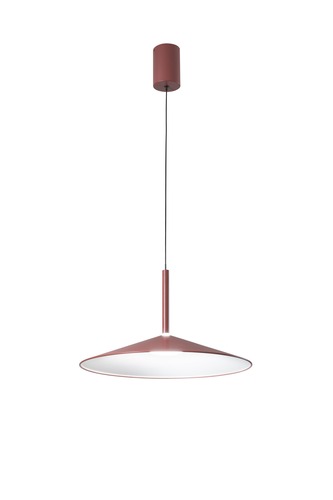 Kónická - FAN LED-KHAN-S48-ROS Závěsné LED svítidlo Khan (červená), 18 W, CCT 2700 / 3500 K, 48 x200cm - FANEUROPE - foto 1