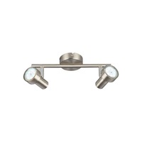 Bodová - BRI 2843022 Bodové svítidlo 27,5 cm 2xGU10 500lm 6W matný nikl (starý kód: BRI 2843-022) - BRILONER