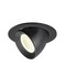 Kruhová - LA 1009745 NUMINOS® GIMBLE L Stropní vestavné svítidlo, 4000 K, 55°, IP20, kulaté, černé - BIG WHITE (SLV)