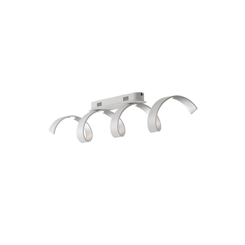 Dekorativní - FAN LED-HELIX-PL4C BCO Stropní LED svítidlo HELIX bílá/stříbrná, 20 W, 1680 lm, 3000 K, 80 x 18 cm - FANEUROPE - foto 1