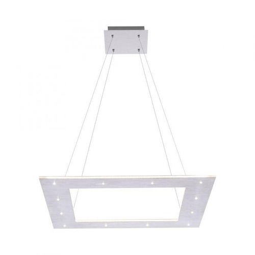 Hranatá - PN 2535-95 PURE-COSMO LED závěsné svítidlo v barvě kartáčovaného hliníku a nastavitelnou barvou světla s dálkovým ovladačem 2700-5000K - PAUL NEUHAUS - foto 1