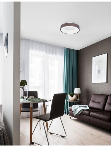 Kruhová - NV 9353833 Stropní svítidlo RANDO THIN broušený kávově hnědý hliník a akryl LED 30W 230V 3000K IP20 stmívatelné - NOVA LUCE - foto 1