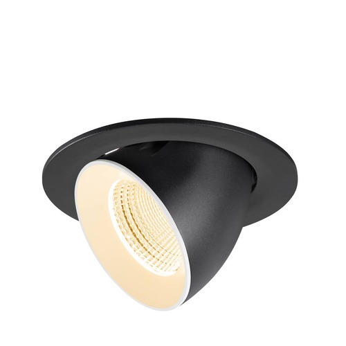 Kruhová - LA 1009710 NUMINOS® GIMBLE L Stropní vestavné svítidlo, 2700 K, 55°, IP20, kulaté, černé / bílé - BIG WHITE (SLV) - foto 1
