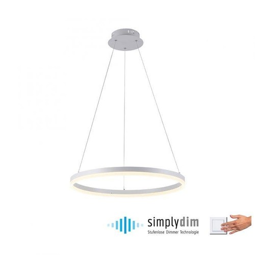 Kruhová - PN 2382-16 TITUS LED závěsné svítidlo 60x60 bílá, kruhové, stmívatelné, paměťová funkce, moderní SimplyDim 3000K - PAUL NEUHAUS - foto 1