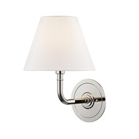 Dekorativní - HVLG MDS600-PN-CE Nástěnné svítidlo SIGNATURE NO.1 ocel/textil nikl/bílá E14 1x40W - HUDSON VALLEY