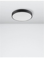 Kruhová - NV 9001531 Stropní svítidlo HADON černý hliník matný černý akrylový difuzor LED 24W 230V 3000K IP20 - NOVA LUCE