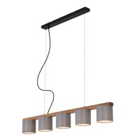 Podélná - BRI 4075-054 Závěsné svítidlo, 110 cm, max. 25 W, šedá - BRILONER