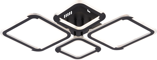 LED stropní svítidla - LED stropní svítidlo CCT 50W černá stmívatelné + dálkové ovládání