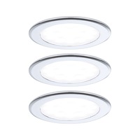 Zapuštěná - P 93123 LED vestavná nábytková svítidla 3ks sada kruhové 65mm 3x2,5W 230/12V 4000K chrom - PAULMANN