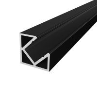Rohové profily - LED profil P3-5 černý mini rohový