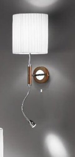 Dekorativní - OR WA 2-1182/2 Nástěnné svítidlo 1x E27 + 1W LED chrom, vypínač, výška 40cm - ORION - foto 1