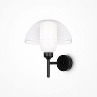 Dekorativní - M MOD177WL-01B Nástěnné svítidlo Memory E14 40W černý kov průhledné sklo - MAYTONI