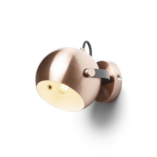 Bodová - RED R13896 AGNETA přisazená česaná měď/černá 230V E27 40W - RED - DESIGN RENDL - foto 1