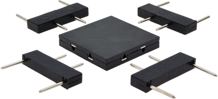 LED mini magnetické stopy - Černý křížový konektor