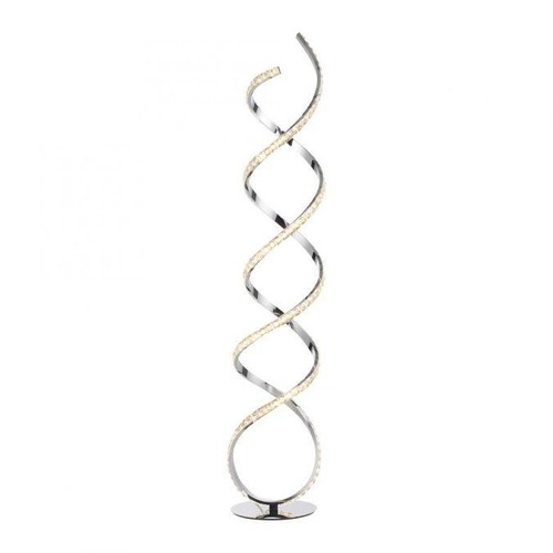 Stojací lampy - PN 722-17 KIRIBI LED stojací svítidlo chrom zakřivené stmívatelné přes šňůrový stmívač moderní 3000K - PAUL NEUHAUS - foto 1