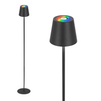 Stojací lampy - BRILO 1507015 Coloris RGBW LED stojanová bezdrátová lampa, stmívatelná, dotykový vypínač, antracit - BRILO