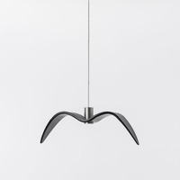 Dekorativní - BRO PC00964_002 Night Birds, závěsné svítidlo, 5W LED, šedé kouřové sklo, délka 61cm - BROKIS A
