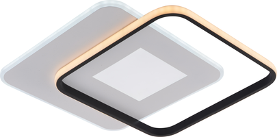 LED stropní svítidla - LED stropní svítidlo CCT 60W bílá + černá stmívatelné + dálkové ovládání